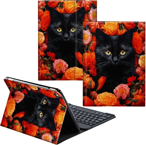 Vista 97 de Funda para Samsung Galaxy Tab S6 Lite 2022/2020 Teclado Inalámbrico Desmontable y Cubierta De Soporte De Cuero PU Funda Protectora Para Samsung