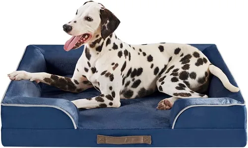 Vista 2 de Friends Forever Harper Cama ortopédica de espuma viscoelástica para perro, sofá calmante para mascotas de interior con refuerzo, lavable a máquina