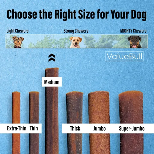 Vista 3 de ValueBull Palitos de colágeno para perros, masticables medianos de 6 pulgadas, golosinas naturales de larga duración para perros, paquete a granel