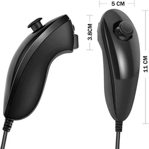 Vista 3 de NC Nunchuck Controller Joystick Gamepad Replacement for wii Nunchuck Controller, Compatible with Nintendo Wii & Wii U Video Game Gamepads.