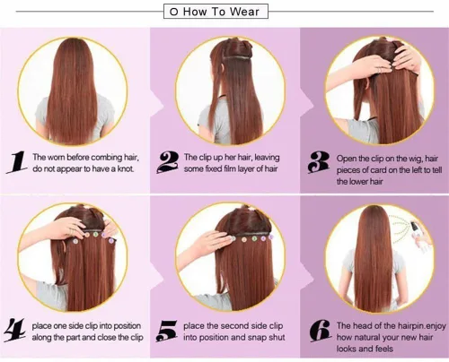 Vista 2 de Extensiones de cabello humano rizado con clip, Natural(Natural Wave)