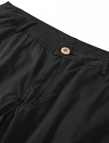 Vista 7 de JMIERR Pantalones cargo para hombre, casuales, de algodón, ajuste relajado, cintura elástica, ligeros, con múltiples bolsillos