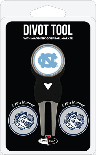 Vista 30 de Team Golf NCAA Unisex-Adult Team Golf NCAA Divot Tool with 3 Golf Ball Markers Pack, Markers are Removable Magnetic Double-Sided Enamel