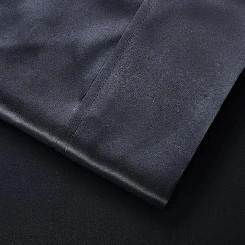 Vista 6 de Lanest Housing Silk Satin Sheets, 3-Piece Twin Size Satin Bed Sheet Set with Deep Pockets, Cooling Soft and Hypoallergenic Satin Sheets Twin - Black