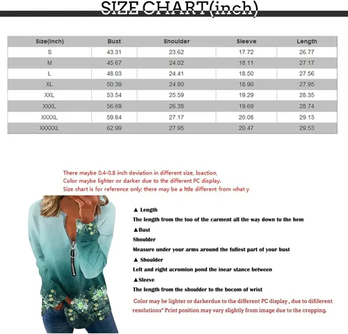 Vista 6 de FlekmanArt Camisetas de entrenamiento para mujer con estampado de manga larga, con cremallera de un cuarto, cuello en V, cómodas sudaderas elegantes