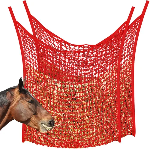 Vista 9 de Fabbay 2 bolsas de alimentación de heno de alimentación lenta para caballos, cabra, remolque, suministros de alimentación para caballos