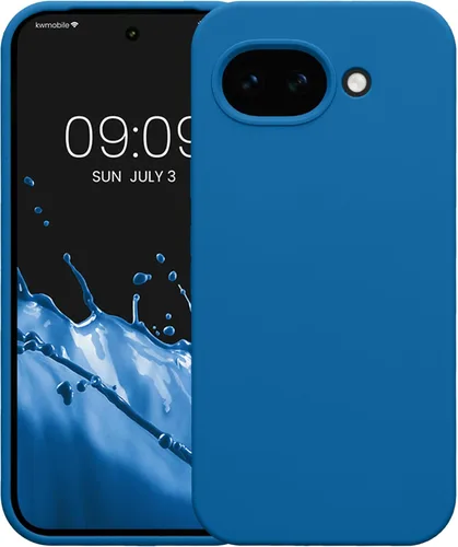 Vista 617 de kwmobile Funda Compatible con Google Pixel 6 Pro - Funda de teléfono de silicona TPU con acabado suave - Azul Arrecife