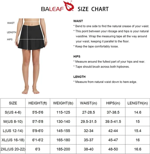 Vista 6 de BALEAF Women's High Waisted Swim Skirt Bikini Tankini Bottom with Side Pocket