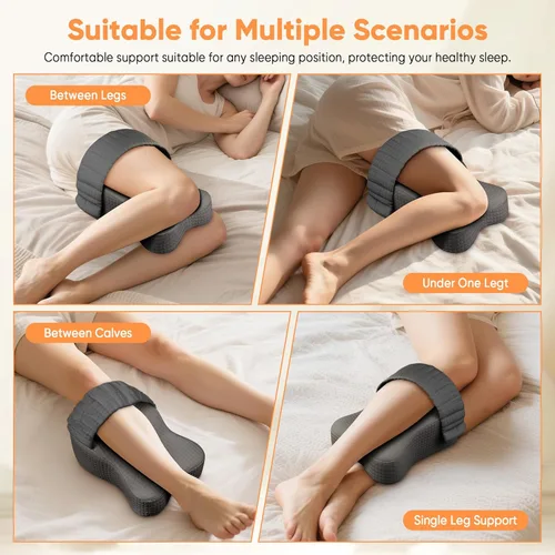 Vista 7 de Almohada de rodilla para dormir de lado, almohada de piernas para dormir de lado, alivio del dolor de ciática, cadera con espuma viscoelástica