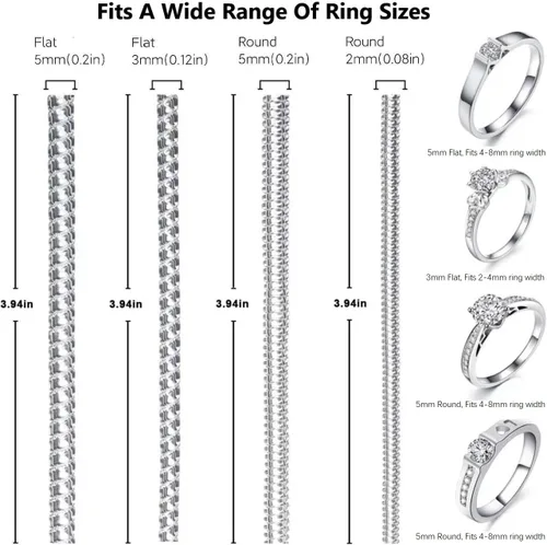 Vista 8 de AMERICAN PHOENIX Ajustador de tamaño de anillo para anillos sueltos, reductor de tamaño de anillo invisible para hombres y mujeres, protector