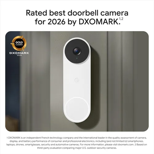 Vista 15 de Google Nest Doorbell (Con cable, 3ª generación) - Video 2K y Gemini, Vista en vivo, Visión nocturna, Audio de 2 vías - Funciona con Google Home