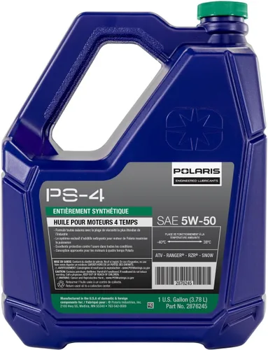 Vista 7 de Polaris Aceite de motor PS-4 completamente sintético 5W-50 para todas las estaciones