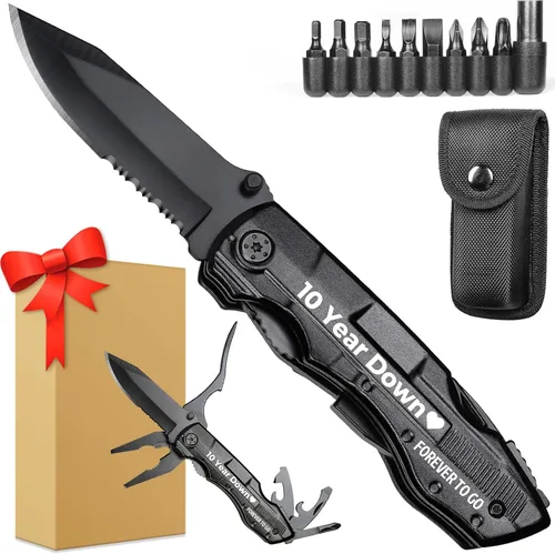 Vista 12 de Navaja multiherramienta, grabada con la frase “Best Brother Ever”, regalos de Navidad para el hermano, ideas de regalo de cumpleaños, gadgets