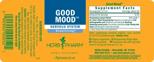 Vista 9 de Herb Pharm Fórmula herbaria líquida Good Mood con hierba de San Juan para un equilibrio emocional saludable, 1 onza