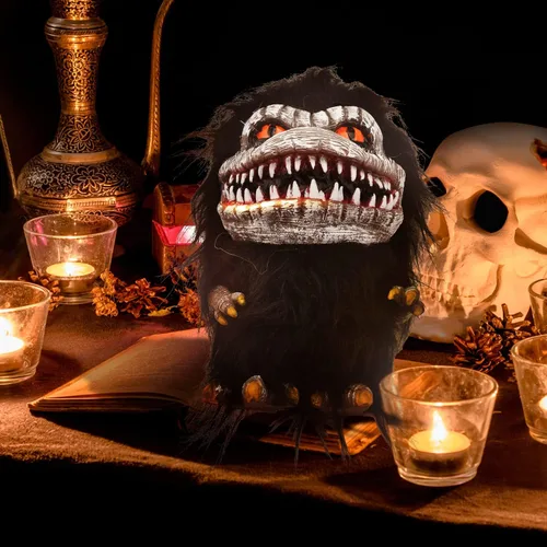 Vista 5 de Muñeca de Prop de Monstruo Alienígena, Muñeca de Peluche Espeluznante de Película, Juguete de Peluche de Espacio Negro Gracioso y Feo para Regalos