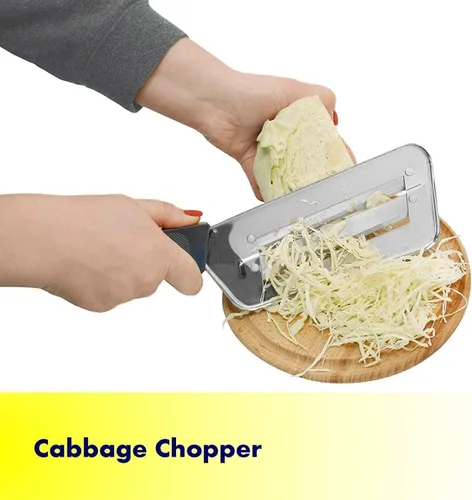 Vista 3 de YukaBa Cuchillo de cocina de repollo Slicer Chopper Shredder Sauerkraut Cutter Coleslaw Rallador (negro)