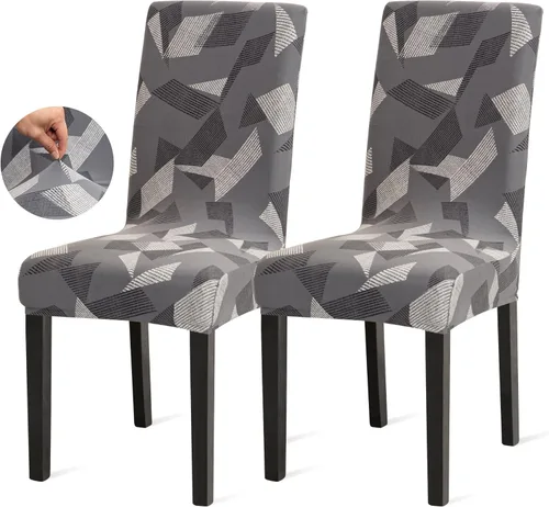 Vista 62 de Sufdari Juego de 2 fundas para sillas de comedor, fundas para sillas de cocina, fundas para sillas Parsons, protectores de sillas de elastano