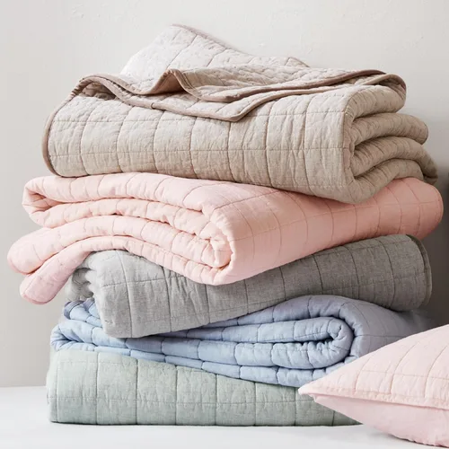 Vista 8 de Hyde Lane - Juego de ropa de cama de lujo de lino, juego de colcha de tamaño Queen, lino europeo orgánico y mezcla de algodón, para edredón