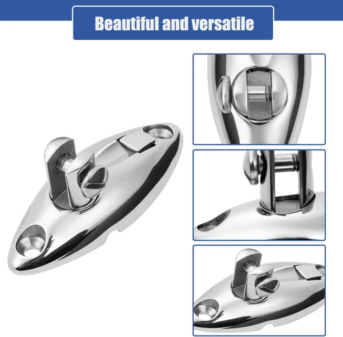 Vista 5 de Bisagra giratoria superior Bimini de liberación rápida para barco, rotación de 360 grados, acero inoxidable 316 sólido, hardware superior Bimini