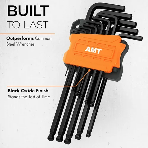 Vista 6 de AMERICAN MUTT TOOLS Juego de llaves Allen plegables con juego de llaves en L