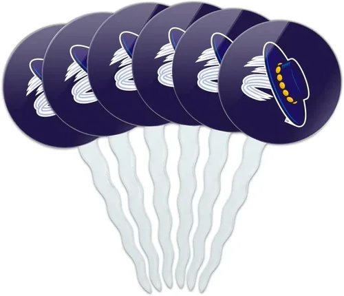 Vista 670 de GRAPHICS & MORE Abilene Christian Primary Logo Cupcake Picks Toppers Decoración Set de 6 Universidad Cristiana de Abilene