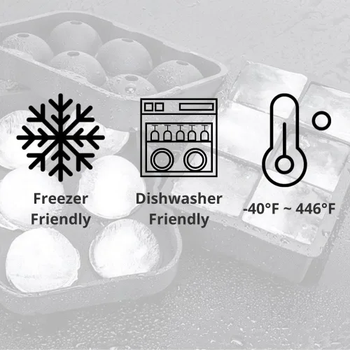 Vista 5 de Molde de hielo para whisky, bandejas grandes para cubitos de hielo para cócteles, bolas, cubitos de hielo, molde de esfera de hielo, moldes de hielo