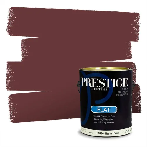 Vista 220 de Prestige Paints Pintura exterior e imprimación en uno, 1 galón, plano, coincidencia comparable de Valspar* Amber Rose*