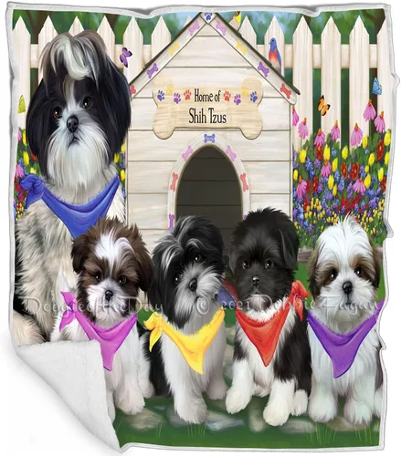 Vista 38 de 4th of July Fireworks Shih Tzu Dog Blanket - Lightweight Soft Cozy and Durable Bed Blanket - Animal Theme Fuzzy Blanket for Sofa Bed Couch