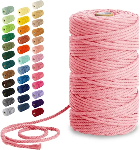 Vista 80 de Nook Theory Hilo de macramé de 3mm 109 yardas - Cuerda de macramé suave de 4mm, 5mm perfecta para nudos - Suministros de macramé para colgadores