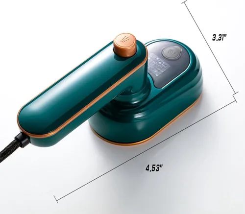 Vista 8 de Plancha de ropa rotativa, 2 en 1, plancha giratoria portátil de mano, plancha de vapor para ropa, cortinas, sábanas y fundas de almohada, plegable