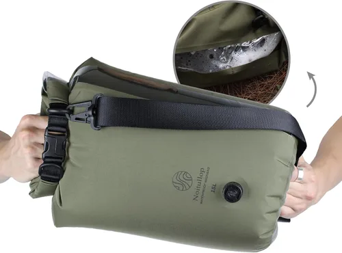 Vista 10 de Bolsa de Lavado Máquina de Lavar Portátil - Bolsa Seca Completamente Impermeable de 15L - Máquina de Lavar de Nylon Ligera Compacta - Lavadora