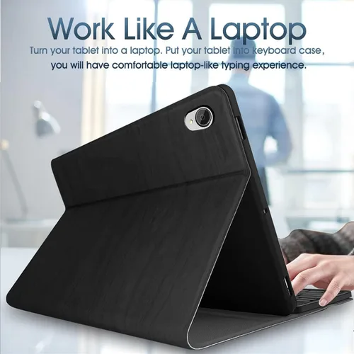 Vista 5 de Funda con teclado táctil retroiluminado para Lenovo Tab P11 Plus 2021 (TB-616F)/Tab P11 2020 de 11 pulgadas (TB-J607F TB-J606X TB-J606F), teclado