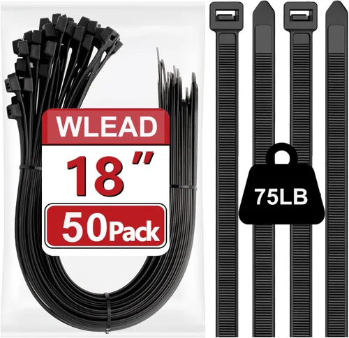 Vista 7 de Bridas de cremallera verdes, 200 piezas de 8 pulgadas de PA66, bridas de alambre de plástico resistentes de nylon con 45 libras, bridas de cable