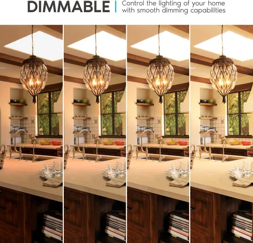 Vista 4 de LUXRITE Bombillas LED de candelabro vintage de 4 W, regulables, 400 lúmenes, blanco cálido de 2700 K, bombillas LED equivalentes a 40 W, vidrio