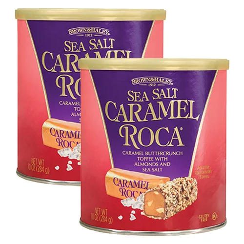 Vista 9 de Brown & Haley Sea Salt CARAMEL ROCA - Recipiente de caramelo crujiente envuelto individualmente, 10 onzas (paquete de 1)