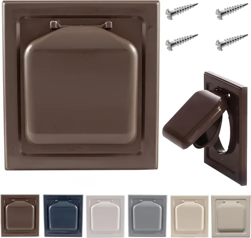 Vista 9 de NO-PEST VENT Exclusiva cubierta de ventilación de secadora de doble puerta, fabricada en Estados Unidos con plástico muy resistente a los rayos UV