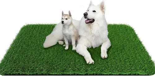 Vista 10 de Almohadilla de césped para perros de 28 x 40 pulgadas, de fuerte absorción, césped artificial suave para mascotas para entrenamiento de orinales