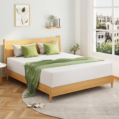 Vista 3 de EGOHOME Colchón de espuma viscoelástica de gel verde azulado
