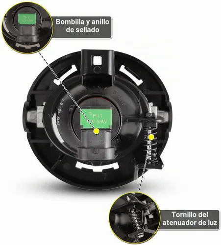 Vista 5 de Conjunto de lámparas antiniebla compatible con Jeep Cherokee 2021, Compass/Patriot 2014, Jeep Grand Cherokee 2014-2020 1 juego
