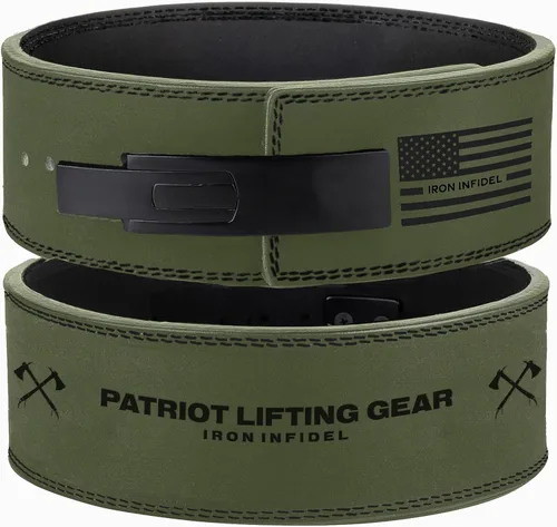 Vista 10 de Cinturón de Levantamiento de Pesas - Cinturón de Palanca para Gimnasio de 10 mm de Cuero para Levantamiento de Pesas para Hombres - 4 Pulgadas