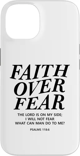 Vista 4 de Faith Over Fear Bible Verse Christian Religious Men Women Case for iPhone 17