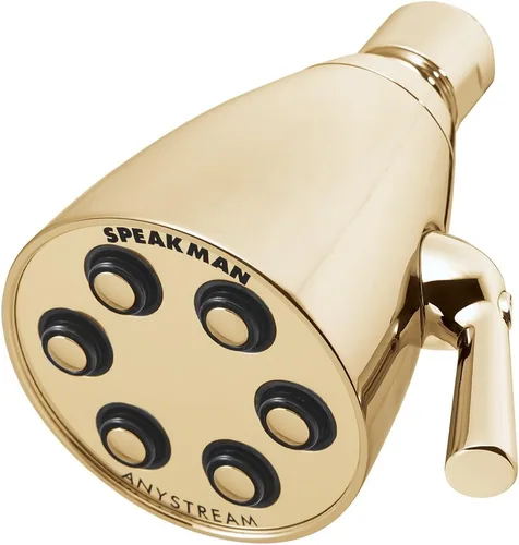 Vista 5 de Cabezal de ducha Speakman S-2252-BBZ Icon Anystream multifunción ajustable de latón macizo, 9.46 L/min, bronce cepillado