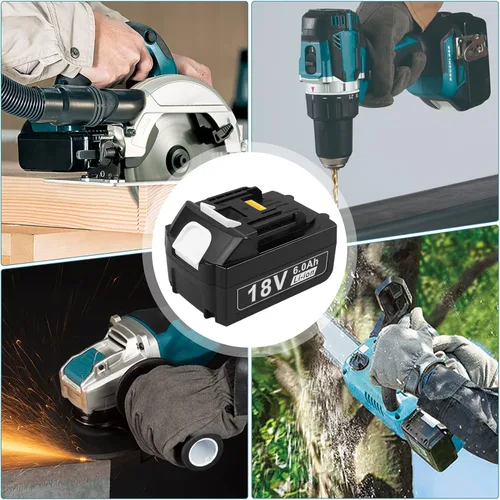 Vista 8 de ARyee Batería BL1860 de 6.0Ah con cargador DC18RC para batería Makita de 18 V BL1860B BL1850 BL1850B BL1840 BL1840B BL1830 BL1830B BL1815B LXT400