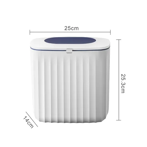 Vista 7 de Trash Can Bedroom 8L Wall Mounted Trash Can Kitchen Cabinet Door Hanging Waste Bin Recycling Trash Bins for Bathroom Toilet Garbage Cans Dustbin