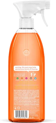 Vista 2 de Method Spray limpiador multiusos, clementina, perfecto para la mayoría de mostradores, azulejos, piedras y más, botellas de spray de 28 onzas