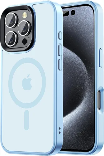 Vista 99 de Tigowos Funda Magnética para iPhone Air Compatible con MagSafe Resistente a Caídas de 16 Pies Cubierta Trasera con Sensación de Piel Mate a Prueba