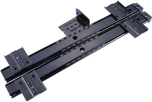 Vista 3 de Bandeja de cajón para teclado de escritorio con rodamientos de bolas de 14 pulgadas, riel deslizante, extensión de 3/4, ajustable, acero, metal