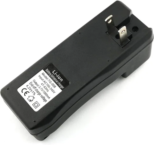 Vista 3 de E-Outstanding 4.2V Dual-Slot Flashlight Charger for 18650 Li-ion Batteries - US Plug
