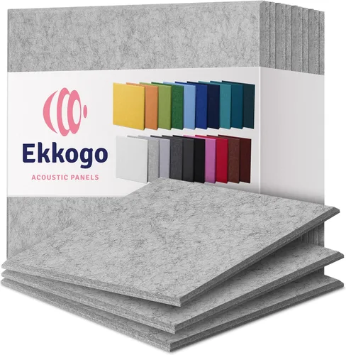 Vista 83 de Paneles acústicos de alta densidad para amortiguar sonidos, forma hexagonal, paquete de 12 unidades de 14" x 12.1" x 0.4", color turquesa océano