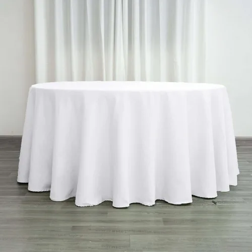 Vista 18 de Efavormart - Mantel redondo de poliéster para banquetes de boda, 90 pulgadas, color marfil